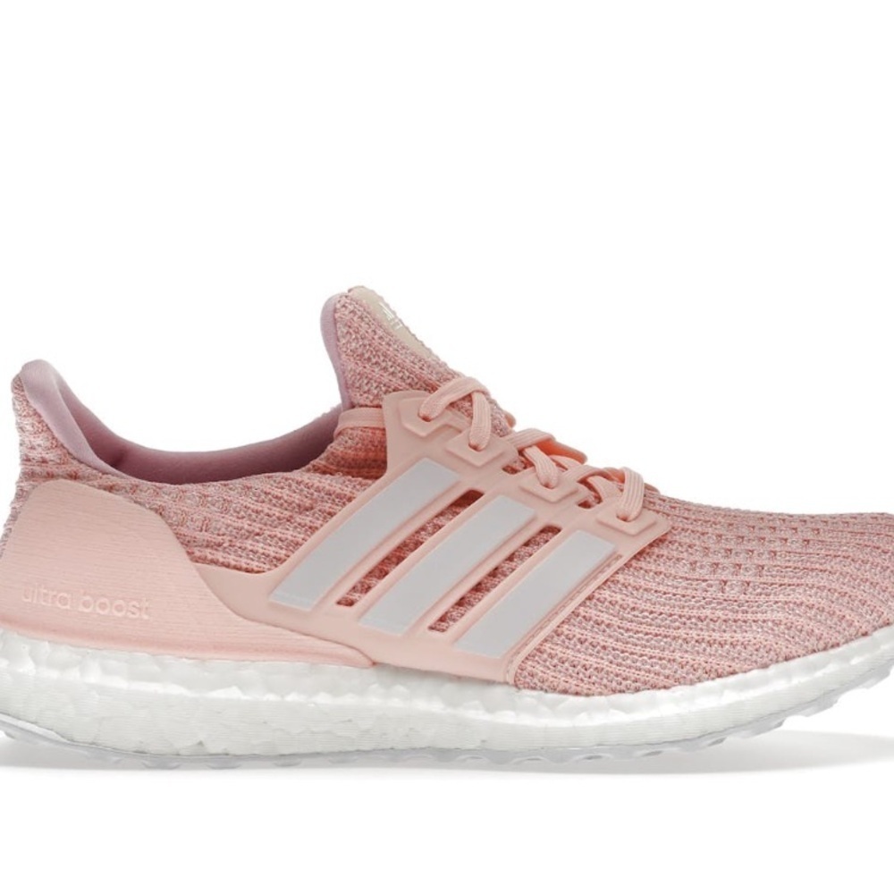 Adidas ultra boost size is 9 4.0 CLEAR ORANGE/ORCHID TINT/TRUE PINK - Picture 3 of 12